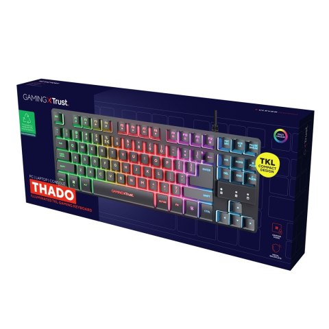 Klawiatura gamingowa TRUST GXT833 THADO TKL US Klawiatura gamingowa TRUST GXT833 THADO TKL US