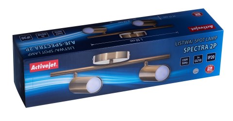 Listwa reflektorowa podwójna złota sufitowa ścienna Activejet SPECTRA kinkiet GU10 do salonu Listwa reflektorowa podwójna złota sufitowa ścienna Activejet SPECTRA kinkiet GU10 do salonu