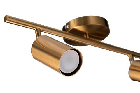 Listwa reflektorowa podwójna złota sufitowa ścienna Activejet SPECTRA kinkiet GU10 do salonu Listwa reflektorowa podwójna złota sufitowa ścienna Activejet SPECTRA kinkiet GU10 do salonu