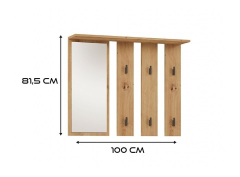 Wieszak + lustro PARMA 100x15xH.81,5 artisan Wieszak + lustro PARMA 100x15xH.81,5 artisan