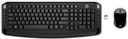 Zestaw klawiatura + mysz HP Wireless Keyboard and Mouse 300 bezprzewodowe czarne 3ML04AA
