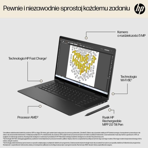 HP ENVY x360 15-fh0006nw Ryzen 5 7530U 15.6"FHD Touch IPS 250nits 16GB LPDDR4 SSD512 Radeon Integrated Graphics No ODD Win11 2Y HP ENVY x360 15-fh0006nw Ryzen 5 7530U 15.6"FHD Touch IPS 250nits 16GB LPDDR4 SSD512 Radeon Integrated Graphics No ODD Win11 2Y