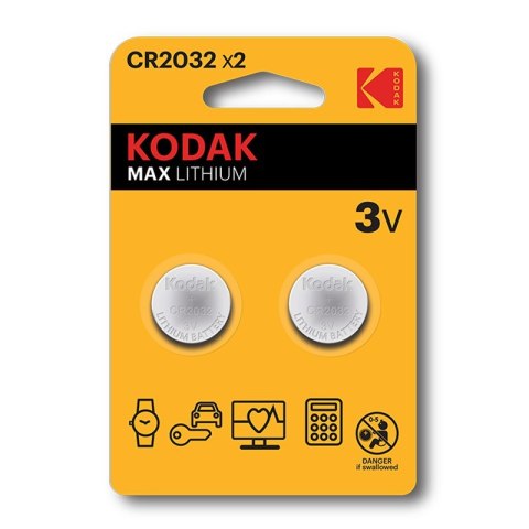 KODAK BATERIE LITOWE KCR2032 X 2SZT KODAK BATERIE LITOWE KCR2032 X 2SZT