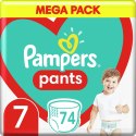 PAMPERS Pieluchomajtki XXL Rozm 7, 17+kg,74szt