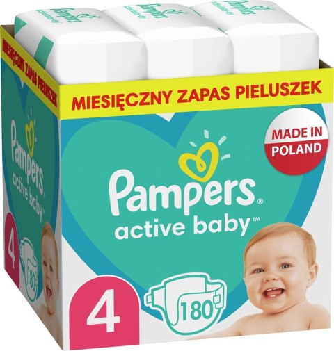 PAMPERS Pieluchy AB Monthly Rozm. 4, 9-14kg, 180szt PAMPERS Pieluchy AB Monthly Rozm. 4, 9-14kg, 180szt