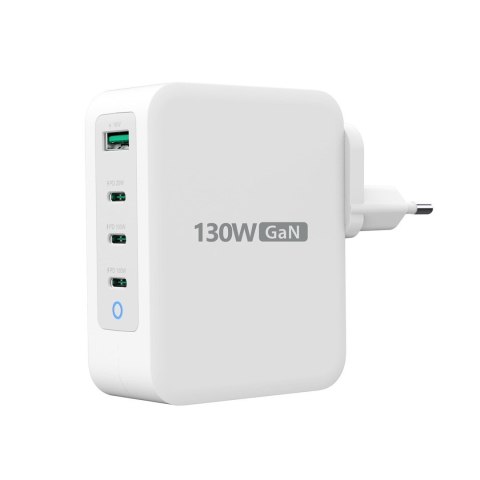 Ładowarka sieciowa j5create 130W GaN USB-C 4-Port Charger - EU (3xUSB-C/ 1xUSB3.0; kolor biały) JUP43130E-EN Ładowarka sieciowa j5create 130W GaN USB-C 4-Port Charger - EU (3xUSB-C/ 1xUSB3.0; kolor biały) JUP43130E-EN