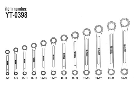 YATO KLUCZE OCZKOWE ODGIĘTE 6-32MM ZESTAW 12 SZT YATO KLUCZE OCZKOWE ODGIĘTE 6-32MM ZESTAW 12 SZT