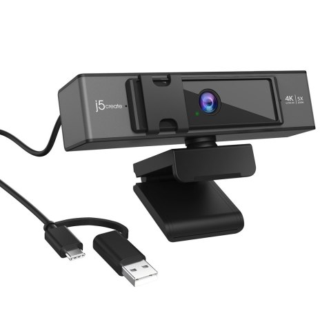 Kamera j5create USB 4K Ultra HD Webcam with 5x Digital Zoom Remote Control USB-C/USB 2.0; kolor czarny JVCU435-N Kamera j5create USB 4K Ultra HD Webcam with 5x Digital Zoom Remote Control USB-C/USB 2.0; kolor czarny JVCU435-N