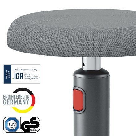 LEITZ Ergonomiczny stołek ERGO COSY, szary LEITZ Ergonomiczny stołek ERGO COSY, szary