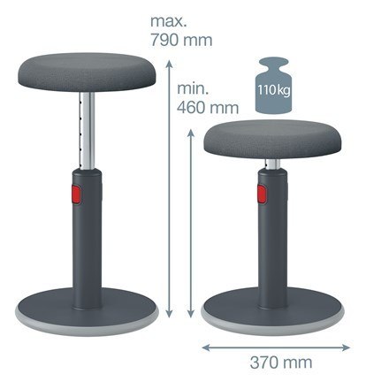 LEITZ Ergonomiczny stołek ERGO COSY, szary LEITZ Ergonomiczny stołek ERGO COSY, szary