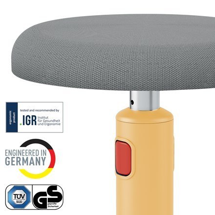 LEITZ Ergonomiczny stołek ERGO COSY, żółty LEITZ Ergonomiczny stołek ERGO COSY, żółty