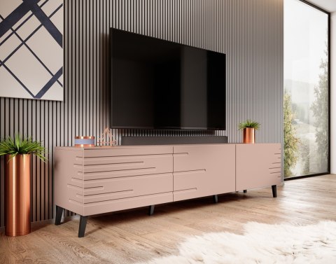 Szafka RTV NOVA 186x40x48 róż mat Szafka RTV NOVA 186x40x48 róż mat