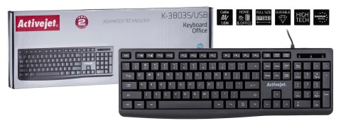 Activejet Klawiatura przewodowa USB K-3803S Activejet Klawiatura przewodowa USB K-3803S