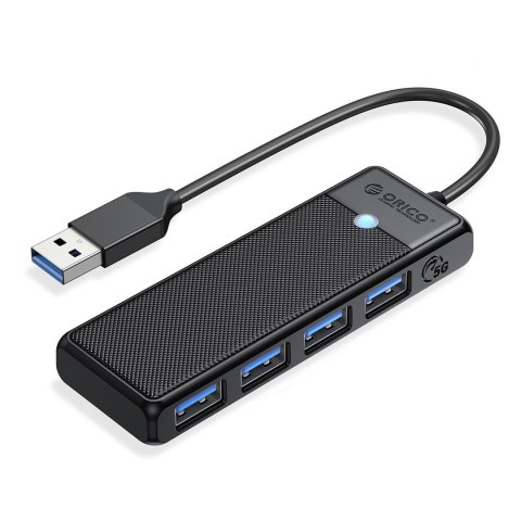 Orico Hub USB-A 4 porty USB-A 3.0 5Gbps czarny Orico Hub USB-A 4 porty USB-A 3.0 5Gbps czarny
