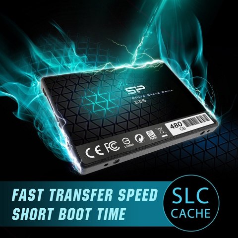 Dysk SSD Silicon Power S55 480GB 2,5" SATA III 560/530 MB/s (SP480GBSS3S55S25) Dysk SSD Silicon Power S55 480GB 2,5" SATA III 560/530 MB/s (SP480GBSS3S55S25)
