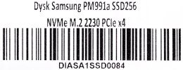 Dysk Samsung PM991a SSD256 NVMe M.2 2230 PCIe x4