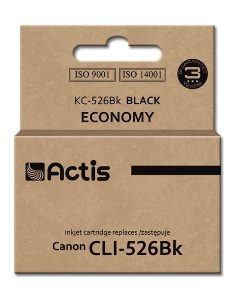 Actis KC-526Bk Tusz (zamiennik Canon CLI-526BK; Standard; 10 ml; czarny) Actis KC-526Bk Tusz (zamiennik Canon CLI-526BK; Standard; 10 ml; czarny)