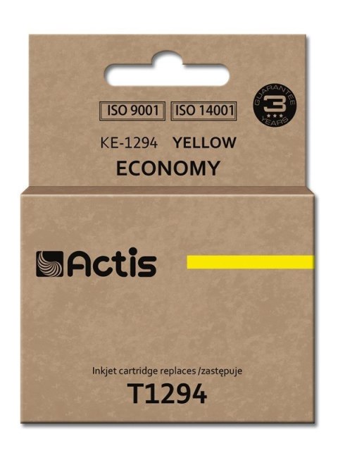 Actis KE-1294 Tusz (zamiennik Epson T1294; Standard; 15 ml; żółty) Actis KE-1294 Tusz (zamiennik Epson T1294; Standard; 15 ml; żółty)