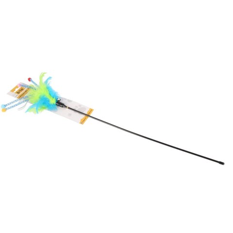 DINGO Wędka dla kota foxi 45+15cm niebiesko-zielona DINGO Wędka dla kota foxi 45+15cm niebiesko-zielona