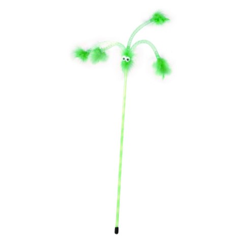 DINGO Wędka dla kota - ogi 45+21cm zielona DINGO Wędka dla kota - ogi 45+21cm zielona