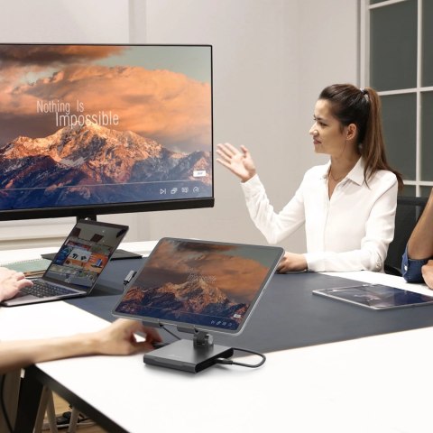 Podstawka ergonomiczna do iPad Pro ze stacją dokującą j5create Multi-Angle Stand with Docking Station for iPad Pro USB-C 1x4K HD Podstawka ergonomiczna do iPad Pro ze stacją dokującą j5create Multi-Angle Stand with Docking Station for iPad Pro USB-C 1x4K HD