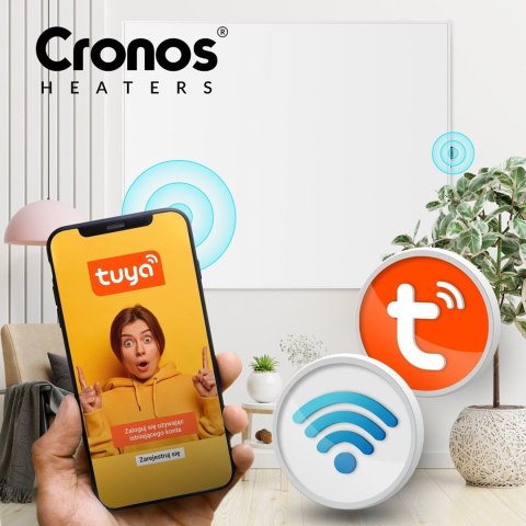 Promiennik podczerwieni Cronos Synthelith PRO CRP-300TWP 300W biały z WiFi i pilotem Promiennik podczerwieni Cronos Synthelith PRO CRP-300TWP 300W biały z WiFi i pilotem