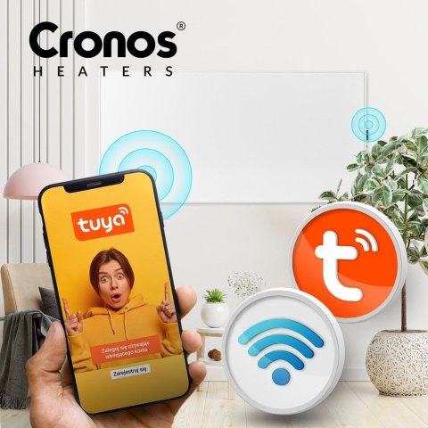 Promiennik podczerwieni Cronos Synthelith PRO CRP-500TWP 500W szary z WiFi i pilotem Promiennik podczerwieni Cronos Synthelith PRO CRP-500TWP 500W szary z WiFi i pilotem