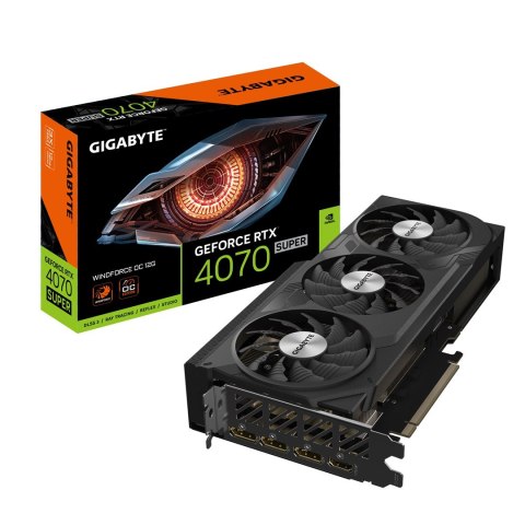 Karta graficzna Gigabyte GeForce RTX 4070 SUPER WINDFORCE OC 12GB GDDR6X Karta graficzna Gigabyte GeForce RTX 4070 SUPER WINDFORCE OC 12GB GDDR6X
