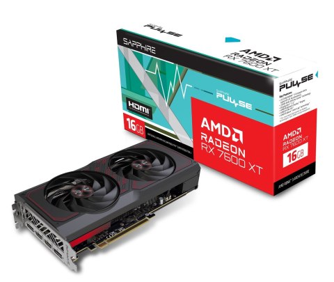 Karta graficzna SAPPHIRE Radeon RX 7600 XT PULSE Gaming OC 16GB Karta graficzna SAPPHIRE Radeon RX 7600 XT PULSE Gaming OC 16GB