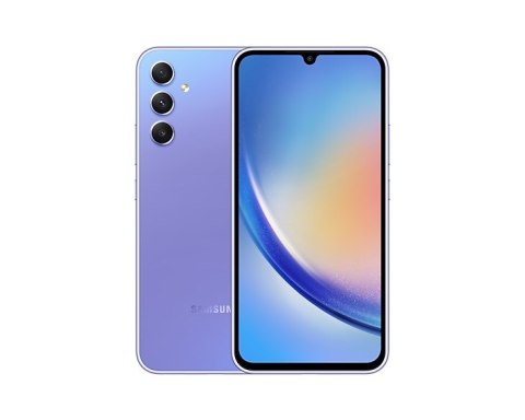 Smartfon Samsung Galaxy A34 (A346B) 6/128GB 6,6" SAMOLED 1080x2340 5000mAh Hybrid Dual SIM 5G Light Violet Smartfon Samsung Galaxy A34 (A346B) 6/128GB 6,6" SAMOLED 1080x2340 5000mAh Hybrid Dual SIM 5G Light Violet