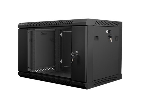 Szafa jednosekcyjna, zamykana na zamek Lanberg WF01-6406-10B (6U; 368mm / 600mm / 450 mm; wisząca; Szklane; 19''; kolor czarny) Szafa jednosekcyjna, zamykana na zamek Lanberg WF01-6406-10B (6U; 368mm / 600mm / 450 mm; wisząca; Szklane; 19''; kolor czarny)