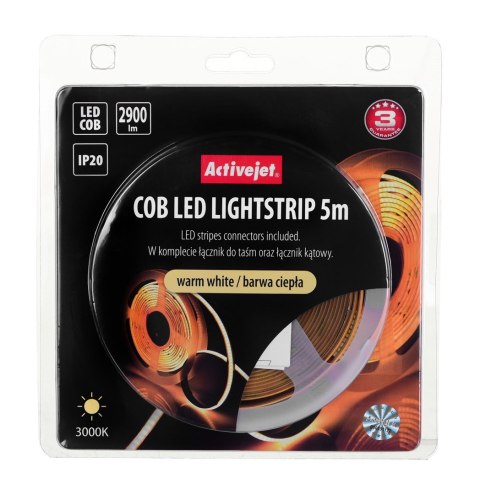 Taśma LED COB 5m barwa ciepła IP20 Taśma LED COB 5m barwa ciepła IP20