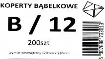 KOPERTY BĄBELKOWE POWIETRZNE B12 120x220 200SZT KOPERTY BĄBELKOWE POWIETRZNE B12 120x220 200SZT