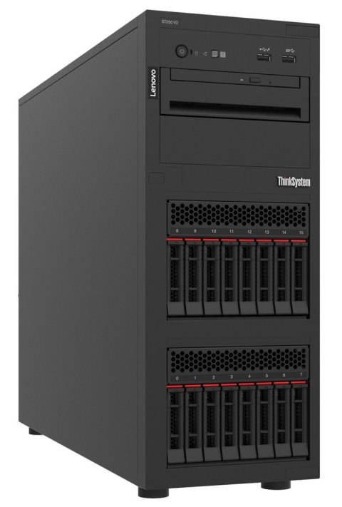 Lenovo ThinkSystem ST250 V2 Xeon E-2356G (6C 3.2GHz 12MB Cache/80W), 1x16GB, O/B, 2.5" HS (8), Software RAID, HS 750W Titanium, Lenovo ThinkSystem ST250 V2 Xeon E-2356G (6C 3.2GHz 12MB Cache/80W), 1x16GB, O/B, 2.5" HS (8), Software RAID, HS 750W Titanium,