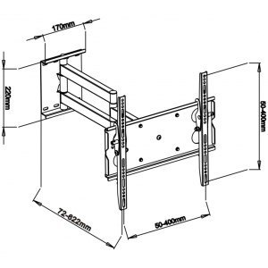 Uchwyt ART AR-20B (Uchylny ; max. 45kg) Uchwyt ART AR-20B (Uchylny ; max. 45kg)