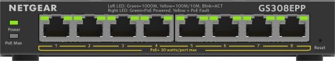 Netgear 8PT GE PLUS SWCH W/ HI-PWR POE+ Netgear 8PT GE PLUS SWCH W/ HI-PWR POE+