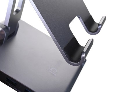 Podstawka ergonomiczna do iPad Pro ze stacją dokującą j5create Multi-Angle Stand with Docking Station for iPad Pro USB-C 1x4K HD Podstawka ergonomiczna do iPad Pro ze stacją dokującą j5create Multi-Angle Stand with Docking Station for iPad Pro USB-C 1x4K HD