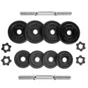 Sztangielki w walizce HMS ST20 Black 2 x 10 kg