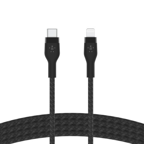 BELKIN KABEL USB-C TO LIGHTNING BRAIDED SILICONE 3M, BLACK BELKIN KABEL USB-C TO LIGHTNING BRAIDED SILICONE 3M, BLACK