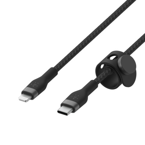 BELKIN KABEL USB-C TO LIGHTNING BRAIDED SILICONE 3M, BLACK BELKIN KABEL USB-C TO LIGHTNING BRAIDED SILICONE 3M, BLACK