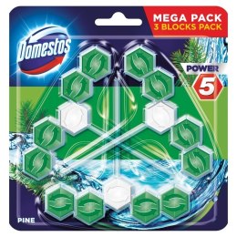 DOMESTOS Power 5 Kostka zapachowa do WC Pine 3x55g