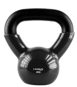 Kettlebell winylowy 4 kg czarny HMS KNV04