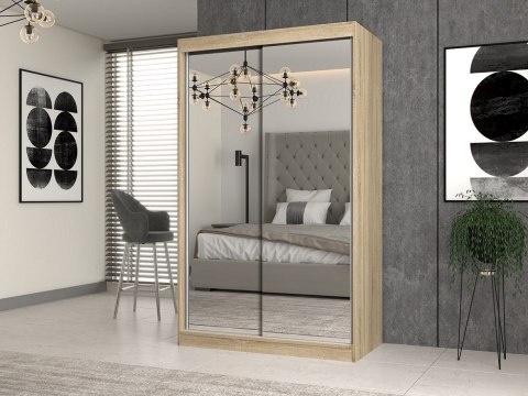 Szafa z drzwiami przesuwnymi z 2 lustrami IGA 120x61xH200 sonoma Szafa z drzwiami przesuwnymi z 2 lustrami IGA 120x61xH200 sonoma