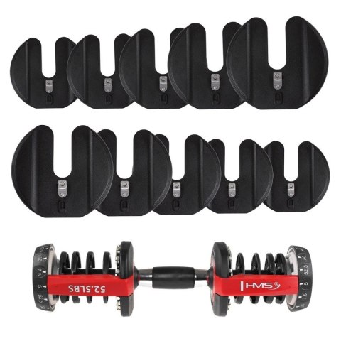 Sztangielka regulowana HMS SR52 LBS zakres regulacji obciążenia 2-24kg Sztangielka regulowana HMS SR52 LBS zakres regulacji obciążenia 2-24kg