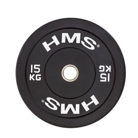 Talerz olimpijski Bumper 15 kg Czarny HMS BBR15 Talerz olimpijski Bumper 15 kg Czarny HMS BBR15