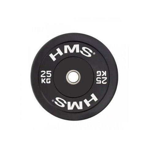 Talerz olimpijski Bumper 25 kg Czarny HMS BBR25 Talerz olimpijski Bumper 25 kg Czarny HMS BBR25