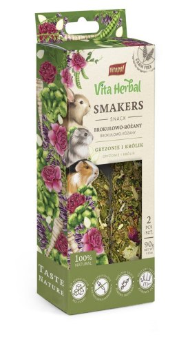 VITA HERBAL Smakers brokułowo - różany - przysmak dla gryzoni i królika - 2 szt