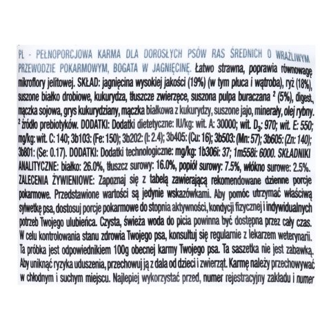 PURINA Pro Plan Medium Adult Sensitive Digestion Jagnięcina - sucha karma dla psa - 100 g PURINA Pro Plan Medium Adult Sensitive Digestion Jagnięcina - sucha karma dla psa - 100 g