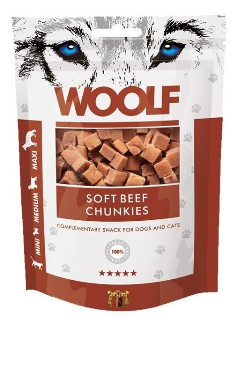WOOLF Przysmak Soft Beef dla psa CHUNKIES WOOLF Przysmak Soft Beef dla psa CHUNKIES