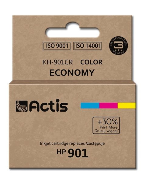Actis KH-901CR Tusz (zamiennik HP 901 CC656AE; Standard; 18 ml; kolor) Actis KH-901CR Tusz (zamiennik HP 901 CC656AE; Standard; 18 ml; kolor)